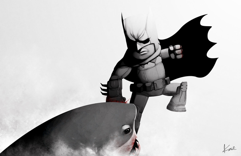 Illustration for article titled Batman Hates Sharks. Real Bad.